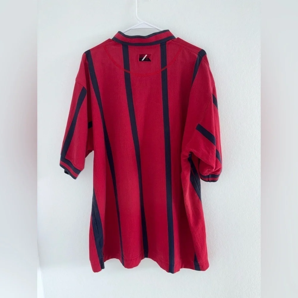 Vintage Striped Polo Shirt XL